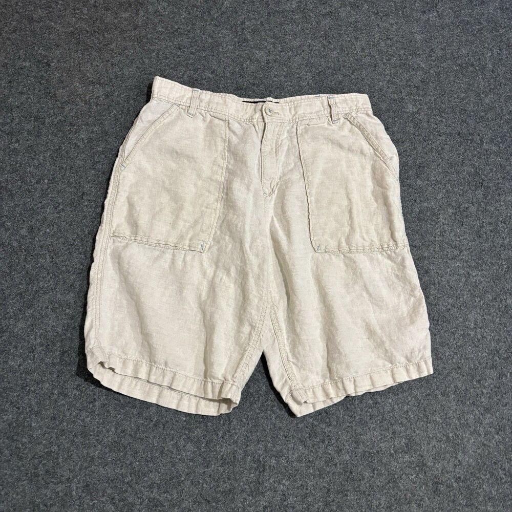 Old Navy Surplus Linen Beach Beige Shorts Men 34